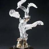 Blown and Sculpted Glass, Mirrored Glass, Metal - 25x14x11 in. - 2011