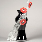 Plum Blossom Vase 1- Blown Glass, Sculpted Glass - 19x11x10 in. - 2011